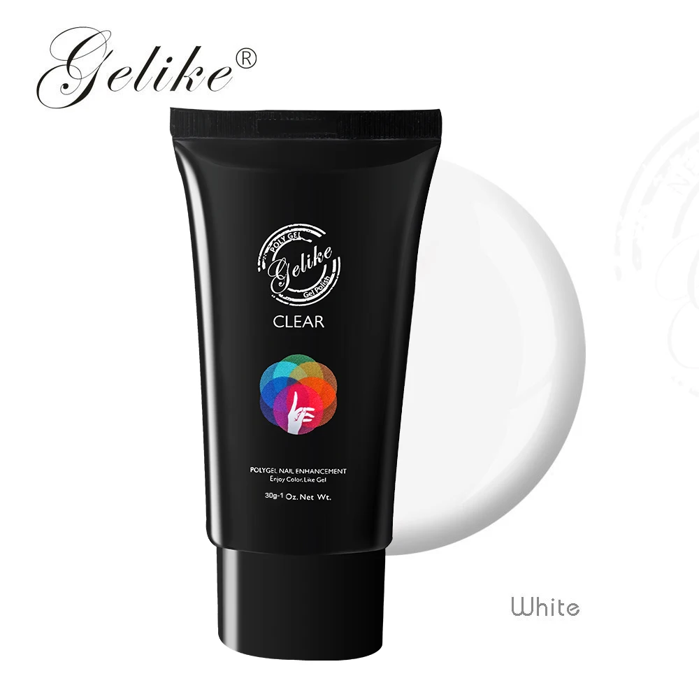 

Gelike Poly Gel Finger Extension 30ml Clear Pink Jelly Polygel Quick Building Nail Art Tips Extend UV Builder Gel Camouflage