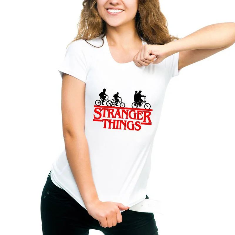 Забавные странные вещи 3 футболка женская ТВ-шоу футболка vogue Лето размера плюс футболка Femme Повседневные Топы camiseta уличная одежда