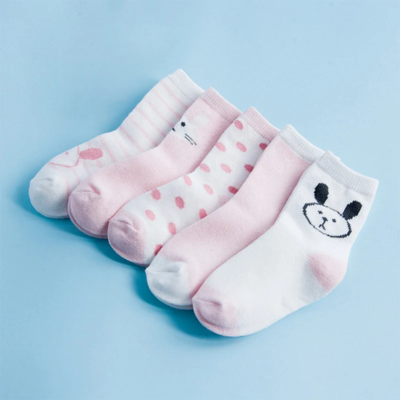 5 пара/лот для маленьких мальчиков носки для новорожденных милые животные хлопок Aumtumn зимние носки с мультяшным рисунком для малышей носки для девочек детские короткие носки