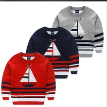 Boy cartoon pattern cotton sweater thick bottoming 2016 new fashion wild round neck autumn / winter sweater