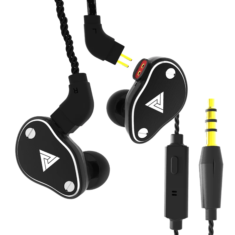 

VK6 metal hifi subwoofer wired sport earphones pluggable wired headsets with microphone