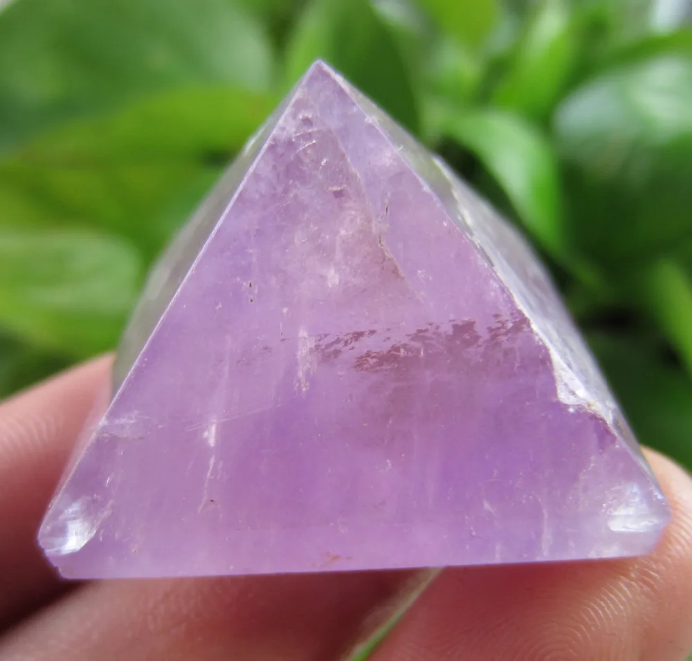 

huij 00547 BEST!!! NATURAL clear AMETHYST QUARTZ CRYSTAL pyramid healing