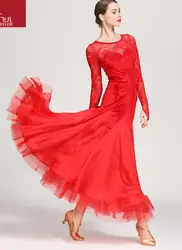Взрослых бальные Танцы платья бальные танцы платья для девочек Бальные платья платье для вальса цвета: зеленый, черный красный 1862