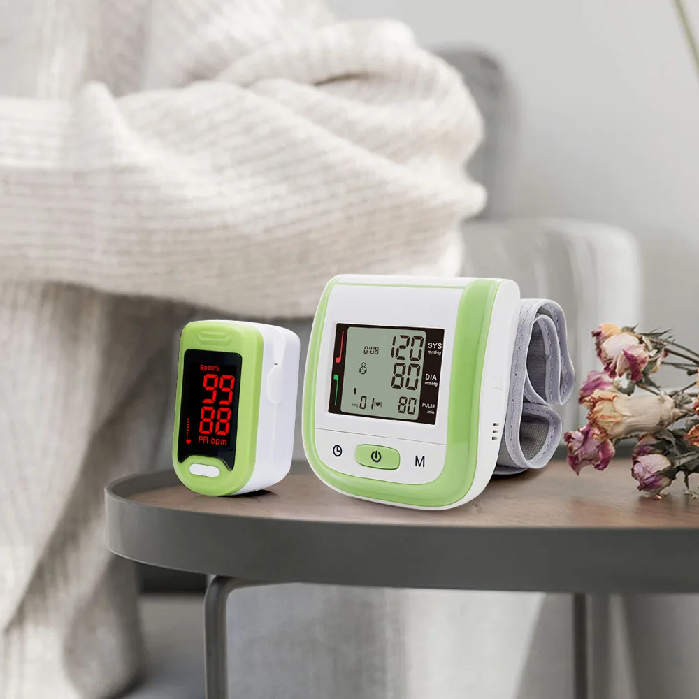 “ Oxímetro de Pulso da Ponta Wrist Blood Pressure Monitor &