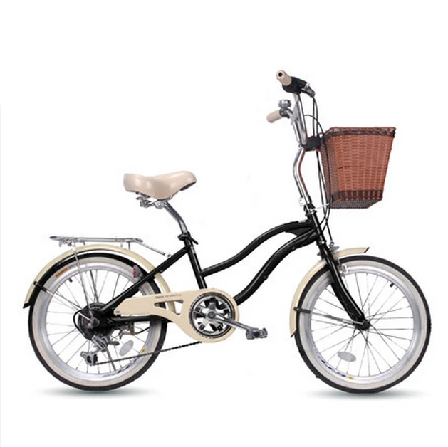 Бренд 20 дюймов карбоновая стальная рама 6 скоростей женский велосипед для спорта на открытом воздухе портативный детский женский велосипед V/дисковый тормоз - Цвет: A black