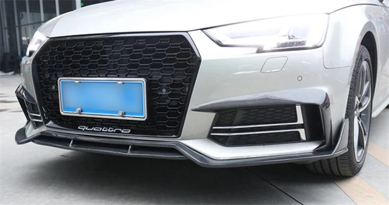 Передний спойлер из углеродного волокна для Audi A4 Sline S4 B9 2017 2018 2019
