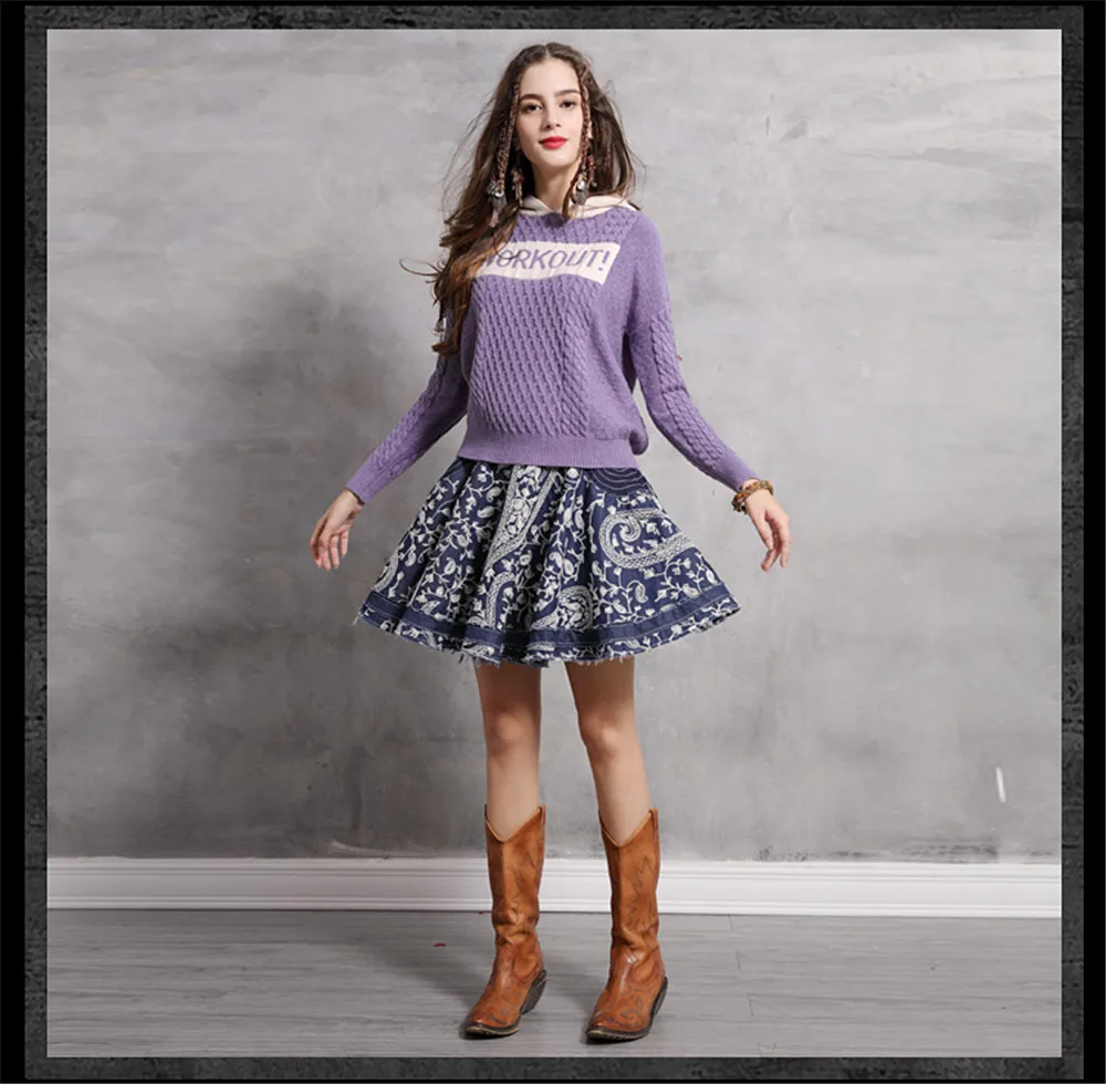 Vintage Female Knitted Hooded Sweater 2018 Winter Cotton Wool Pullover Long Sleeve Letter Skin Friendly Sweaters For Women (17)