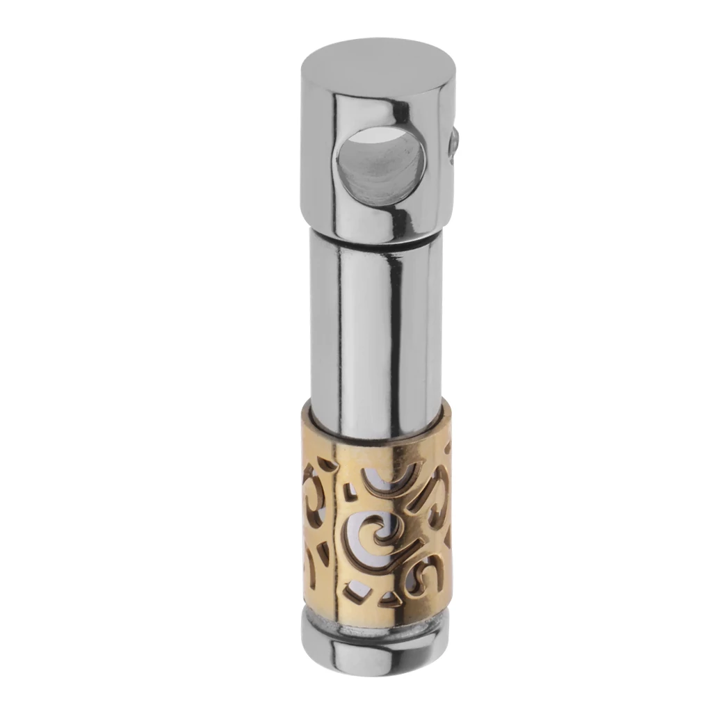 MagiDeal Cylinder Tube Urn Ashes Holder Keepsake Cremation Memorial Pendant Men Women