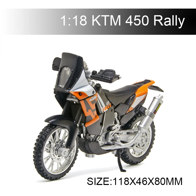 Модель мотоцикла Maisto 1:18 KTM 450 модель ралли из сплава миниатюрная гоночная игрушка