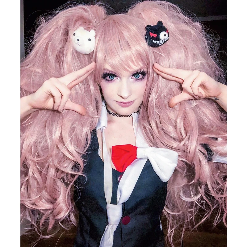 Anogol бренд DanganRonpa джунко эношима Ludenbeck Nanami Peko синтетические Косплей парики для Хэллоуина костюм Ролевые игры