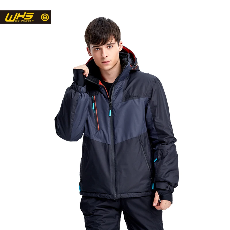 WHS 2017 Men Snow Ski Jacket Brand Outdoor windproof waterproof coat Man snow clothes breathable sport jackets hiking sportswear