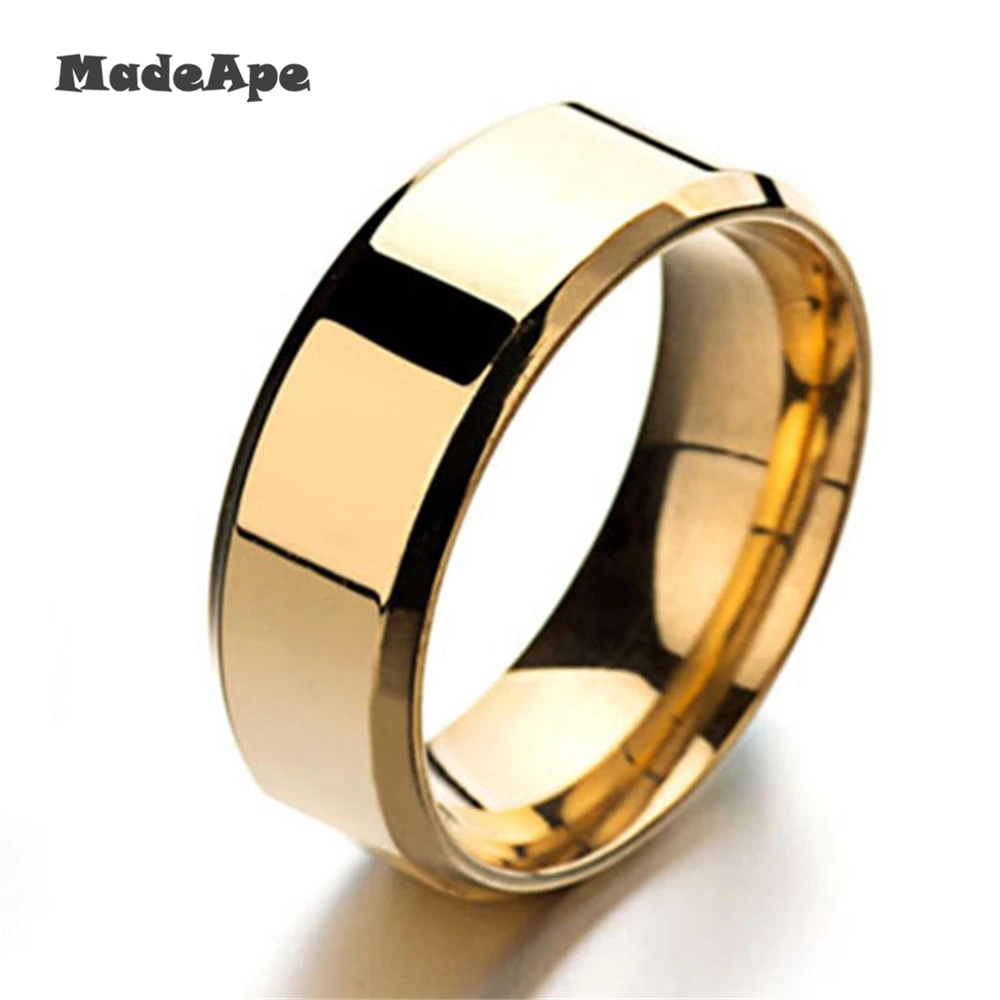 

MadApe High Quality Women Gold Color 316L Stainless Ring Lover Couple Rings For Women Men Silver Vintage Cool Rings Dropshipping