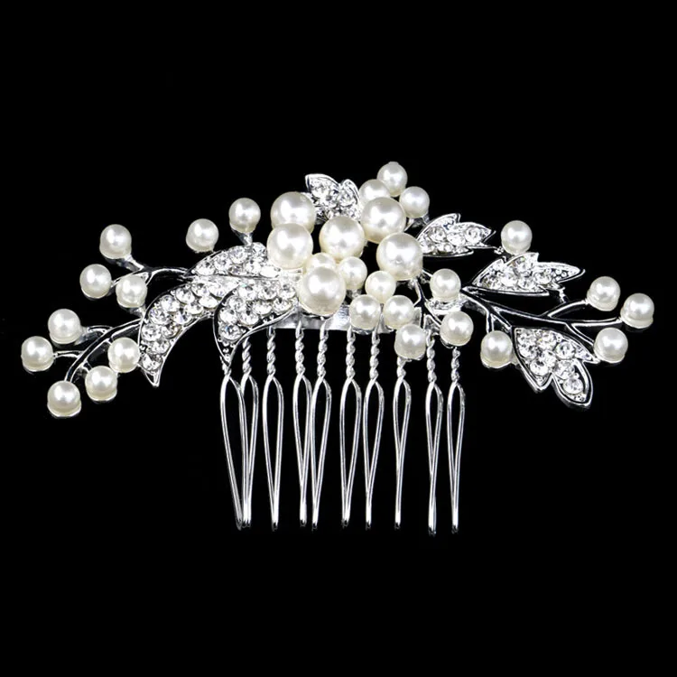 New European and American bridal Hair Combs, handmade Pearl hair comb