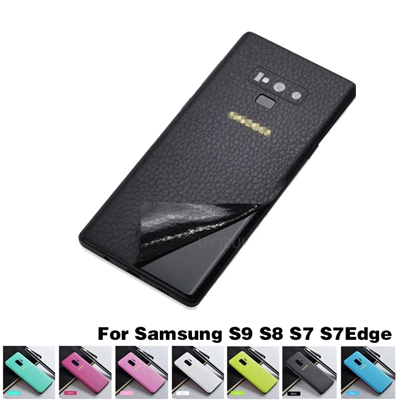 

Leather Full Body Decal Sticker Wrap Skin Case Cover for Samsung S9 Plus S8 S7 S7 Ultra-Thin Matt Sticker Back Film Protector