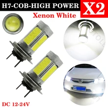 2 шт. H7 светодиодный автомобильный противотуманный фонарь COB чип высокой мощности 10 Вт 6000 К чистый белый светодиодный свет лампы для авто света автомобиля противотуманных фар DRL дальнего света