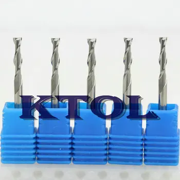 

3.175*15mm 2 Flute Tungsten Carbide Milling Bits Engraving Cutter 10pcs Spiral Acrylic End Mill CNC Router Cutting Bit Tools