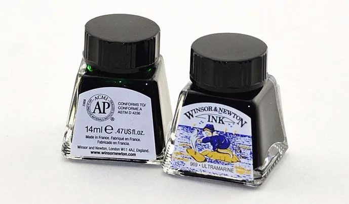 Winsor Newton Красочные Чернила краски 14 мл для Dip Ручка