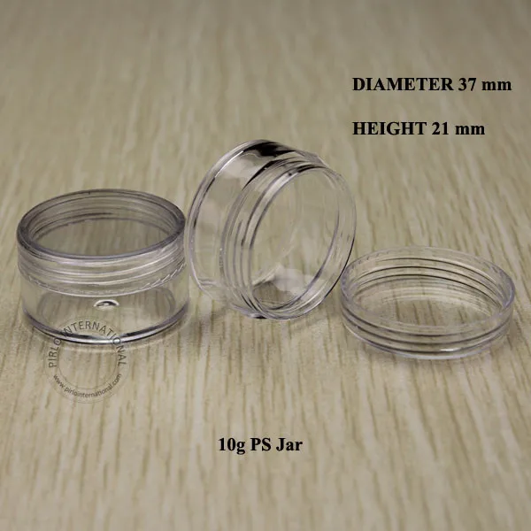 

20 x 10g PS Cream Jar Facial Mask Cream Containers Clear Split Charging Jars Cosmetic Packaging Mini Plastic Jar