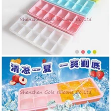 500 шт./лот 12 квадратные отверстия Силиконовые Ice Cube лоток для дома Кухня/бары DIY Мороженое заморозить мяч плесень чайник дело