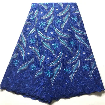 

Elegant hollowed out with feathers and flowers pattern with stones Cotton fabric JYS40 free shipping Swiss Voile Lace Fabric