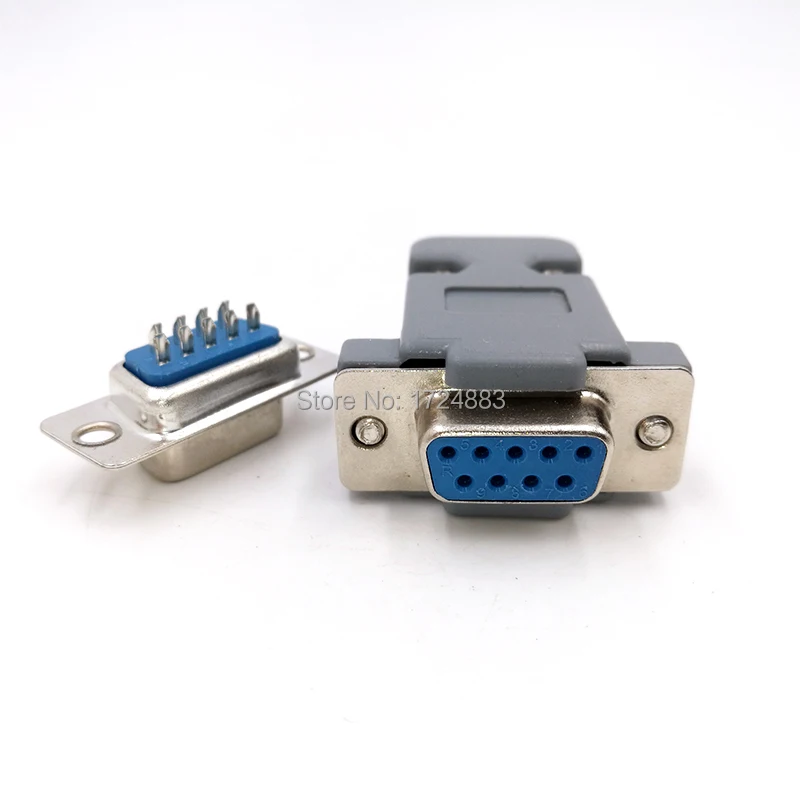 Db9 Serial Adapter Connector Plug D Type Rs232 Com 9 Pin Hole Port Socket  Female&male Screw Installation + Shell Dp9 - Connectors - AliExpress