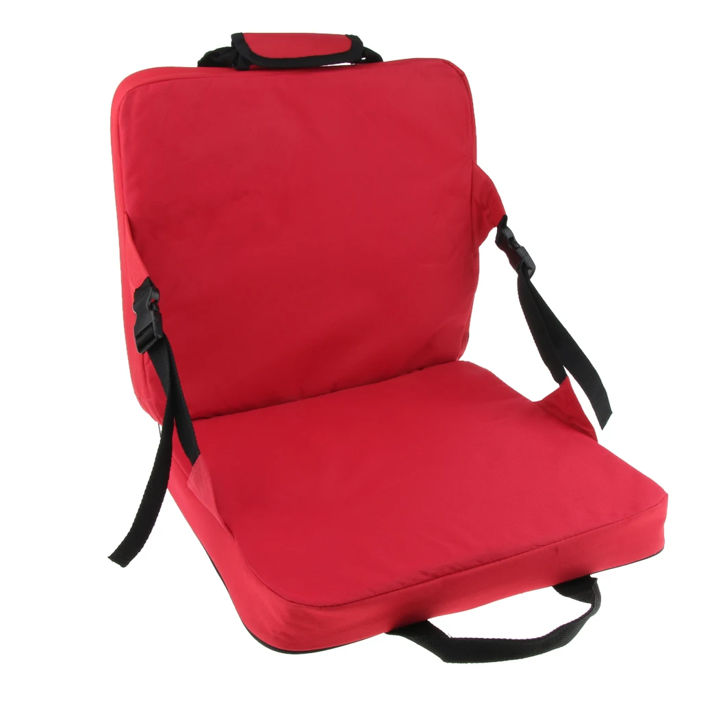 600D Oxford Cloth Folding Bench Fishing Chair Seat Cushion with Backrest Fishing Cushion Seat for Fishing Camping Hiking