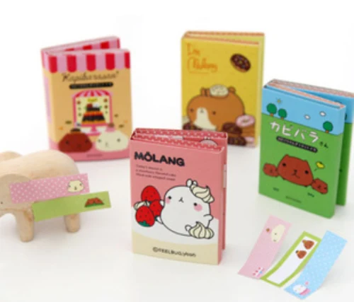 

2017 New Kawaii Molang Rabbit Memo Notepad Note Book Memo Pad Sticky Notes Memo Set Gift Stationery H0042
