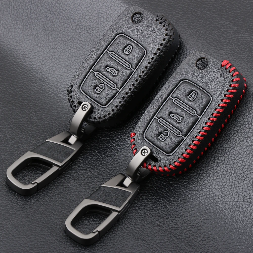 Автомобильный кожаный чехол для ключей Volkswagen VW Passat Golf Jetta Bora Polo Sagitar Tiguan