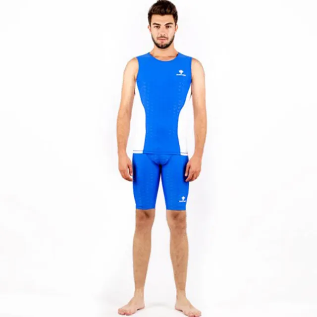 HXBY Men Professional Two Pieces Suits Swimwear Short Sleeve Men