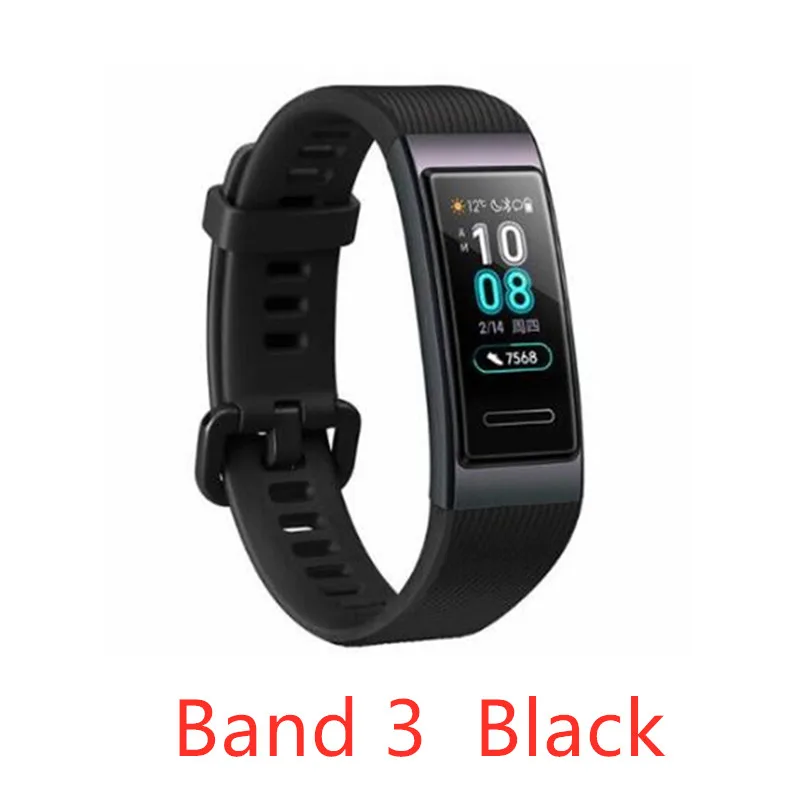 Huawei Band 3 Band 3Pro Smart band gps металлическая рамка Amoled полноцветный дисплей сенсорный экран Датчик сердечного ритма датчик сна - Цвет: Band 3 black