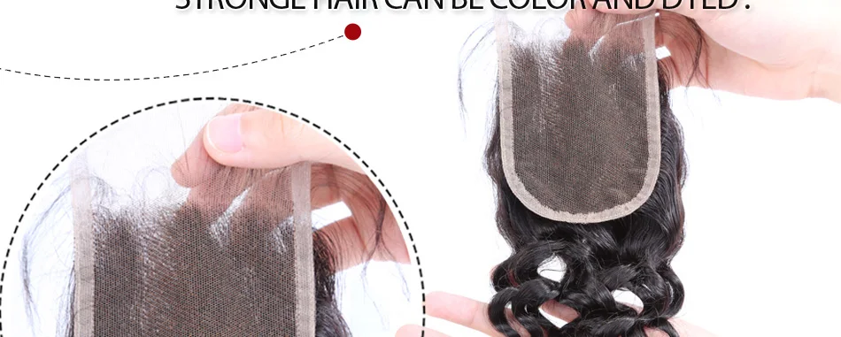 QueenKing волос Бразильский Кружева Закрытие вьющиеся Волосы remy 3,5 "x 4" французские кружева 10-18 дюйм(ов) натуральный Цвет человеческих волос