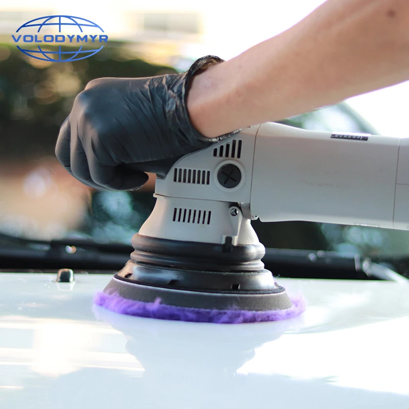 Фиолетовый шерстяной полировальный коврик полировальные колодки высокая режущая мощность восковая губка работа с полировальной машиной автомобильный буферный полировщик