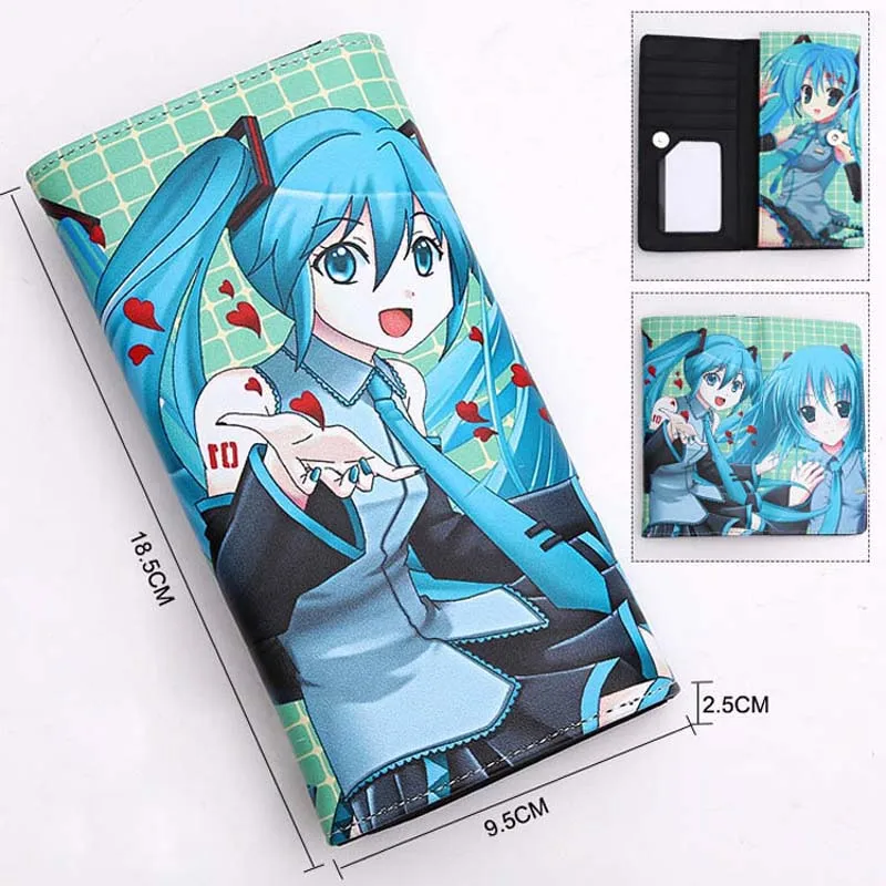 Anime/ACG Hatsune Miku Colorful Long Women's Wallet Snowflake Hatsune Miku Button Purse Anime/ACG Hatsune Miku Colorful Long Women's Wallet Snowflake Hatsune Miku Button Purse