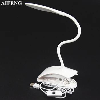 

AIFENG Led Desk Lamps With Clip Flexible Hose Led Reading Lamp USB Powered Office Lamp Eye-care Led Reading Book Lamp Desk Light
