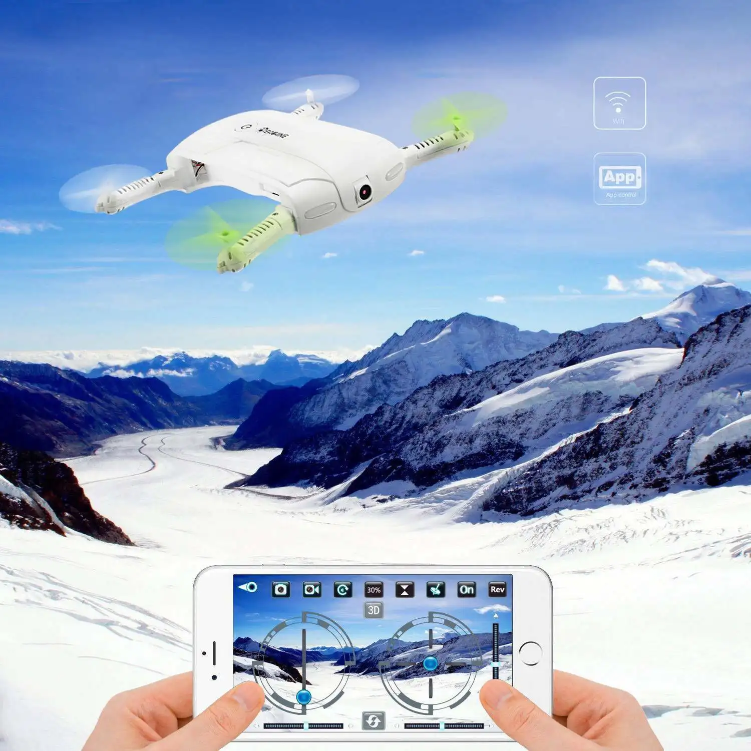 

Eachine E50 Upgrade 2MP 720P WIFI FPV Selfie Elfie Altitude Hold RC Drone Quadcopter Helicopter With Camera RTF VS JJRC H37 Mini