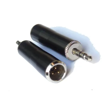 

High quality 2pcs/lot 3.5mm 1/8" stereo male to Mini xlr male audio connector Adapter