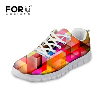 

FORUDESIGNS Spring Colorful Men Shoes Brand Mesh Casual Shoes Comfortable Men Flat Walking Shoes Soft Male Lace-up Shoes