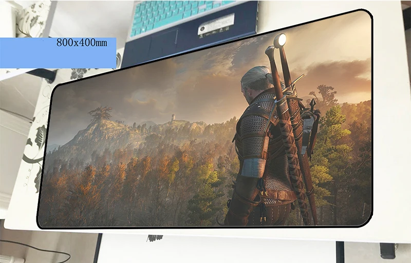 

witcher mousepad gamer Fashion 800x400x2mm gaming mouse pad HD pattern notebook pc accessories laptop padmouse ergonomic mat