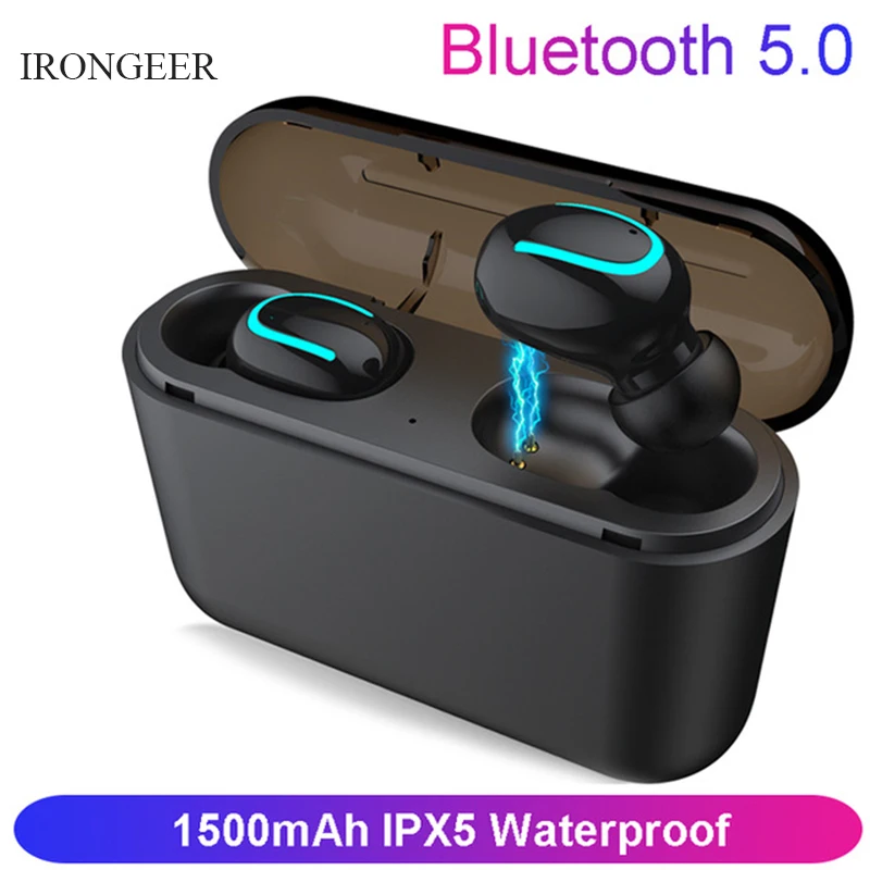 

Bluetooth 5.0 Headset TWS Wireless Headset Bluetooth Headset Handsfree Headphones Sports Earbuds for iOS and Android Phones