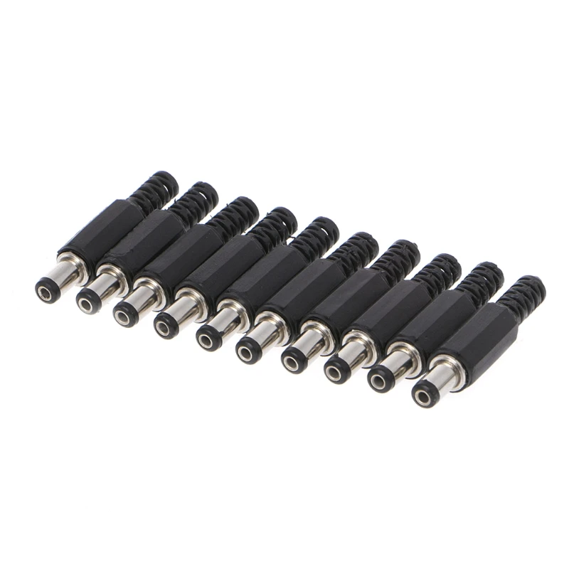 10 Pcs 3.5x1.3mm Male Right Angle DC In-Line Plug Socket Jack Connector Adapter