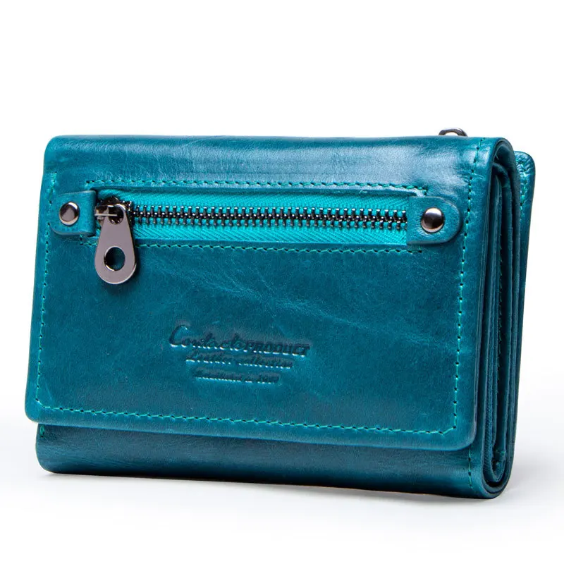 Контактный Женский кошелек, длинный клатч для сотового телефона, кредитный держатель для карт, дамская сумка для денег из натуральной кожи, кошелек для монет, Carteira Feminina - Цвет: Blue B1