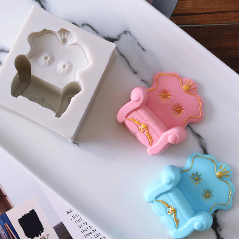 

Retro Small Sofa Silicone Mold Fondant Mould Cake Decorating Tools Chocolate Gumpaste Molds, Sugarcraft, Kitchen Gadgets