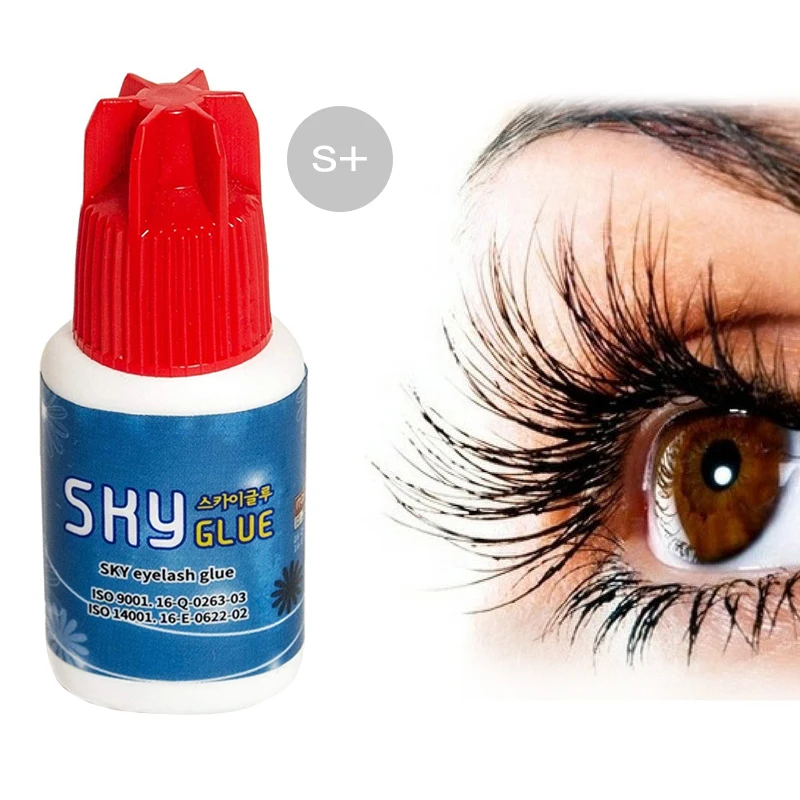 

S+ Eyelash Extension Glue Fast Drying Strongest SKY False Eyelash Extension Glue 7-8 Week Lasting Time Professional Use Only 5ml