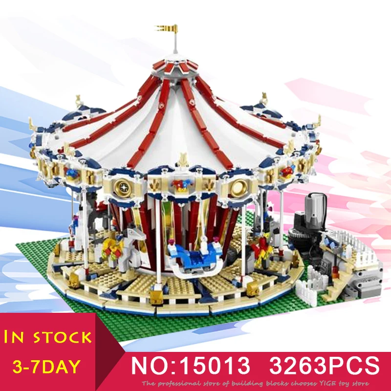 

LEPIN 15013 Street Series Carousel 3263PCS Compatible LegoINglys 10196 Building Blocks Kid Bricks Toys Birthday Gift
