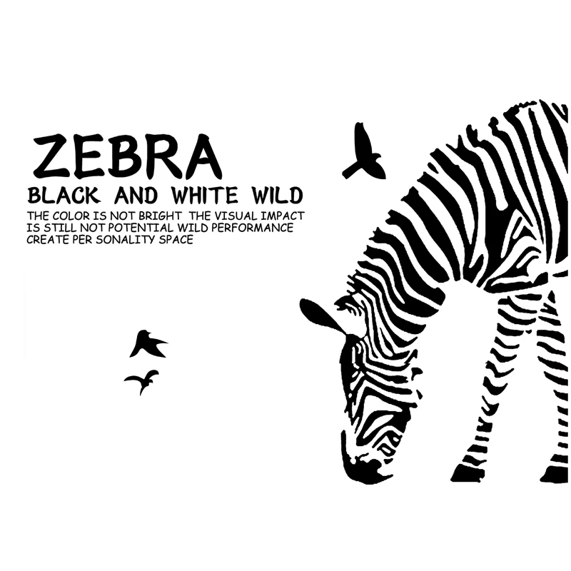 

ZEBRA 3d crystal acrylic three-dimensional wall stickers Sofa tv background wall decoration Children's room wall stickers