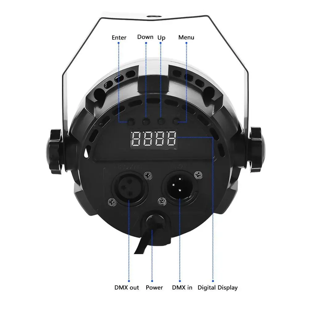 Горячая Par свет 12 LED RGB 3в1 18 Вт сценическое освещение DMX 512 Клубная Дискотека