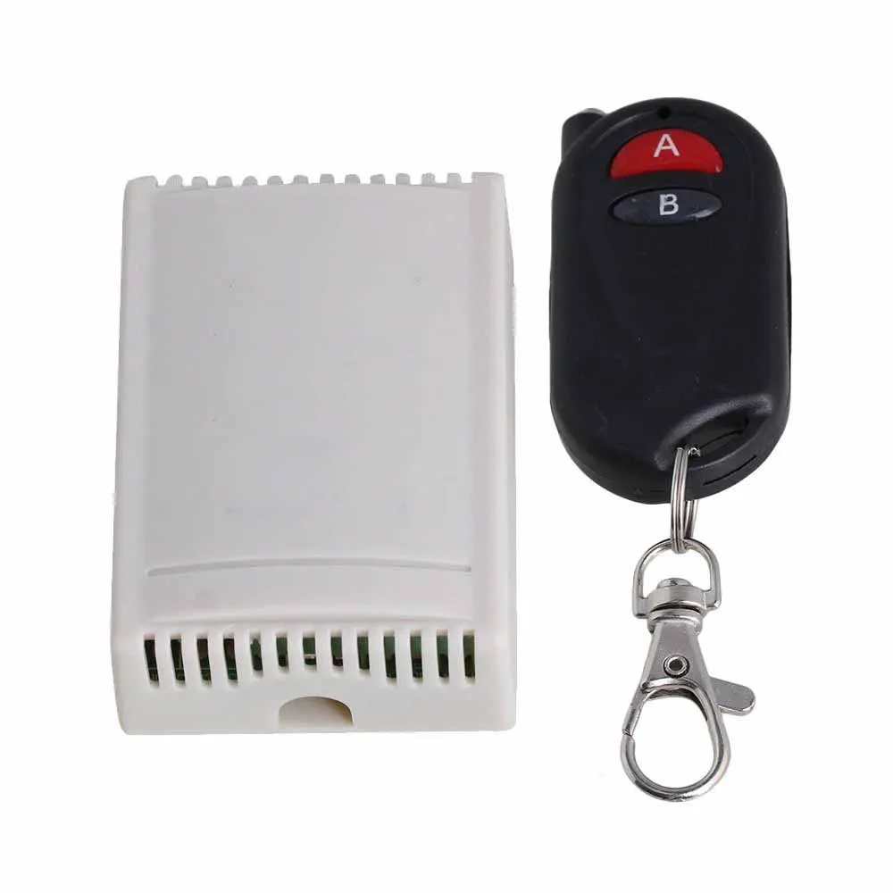 

2CH Wireless Control Switch Black Red Transmitter 433MHz 6V Self-lock