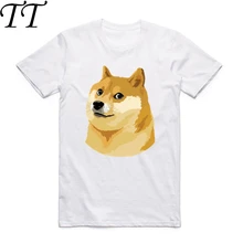 2019 Homens Das Mulheres Dos Homens de Impressão Bandido S-XXX Doge Deus Deus Cão/shiba Inu Branco T-shirt de manga Curta O-pescoço harajuku aptidão Tshirt engraçado