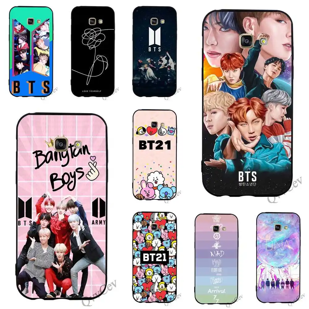 

Ultra Thin BTS BT21 Bangtan Boys Phone Cover for Samsung S6 Edge Case Galaxy A5 A3 A6 S7 S8 S9 Plus Note 8 9 Covers Back