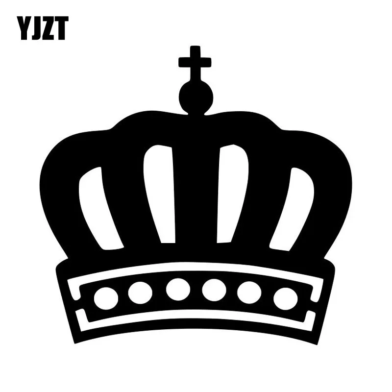 Yjzt 12.7cm*12.2cm Queen Crown Vinyl Decal Car Sticker Art Black/silver